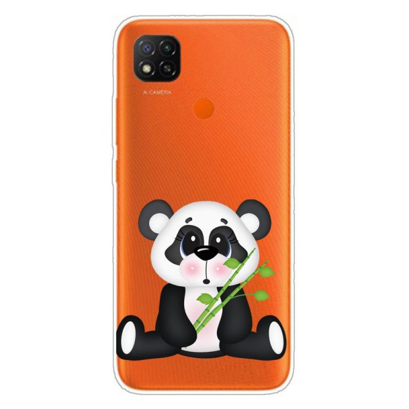 Cover Xiaomi Redmi 9C Gennemsigtig Trist Panda Original