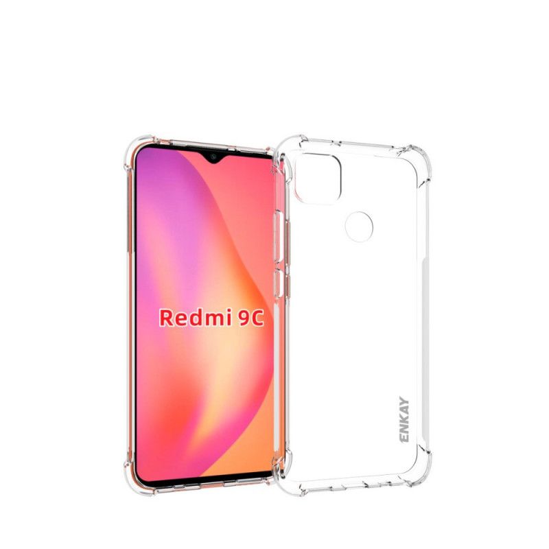 Cover Xiaomi Redmi 9C Mobilcover Enkay Shell Og Hærdet Glas Combo