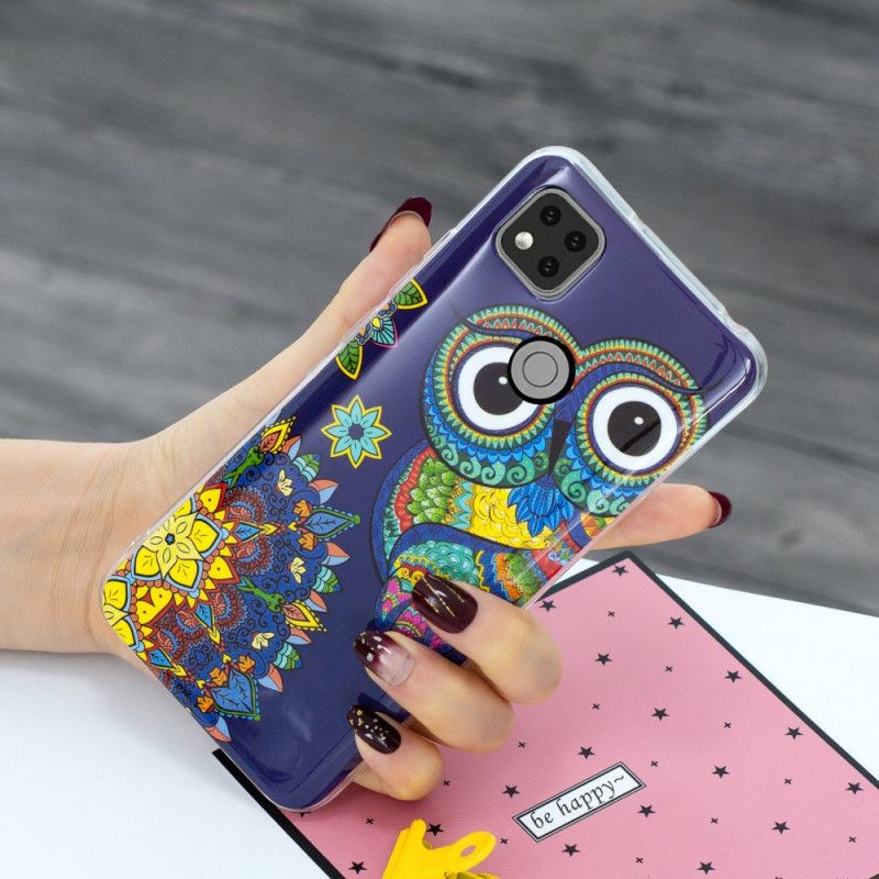 Cover Xiaomi Redmi 9C Mobilcover Fluorescerende Ugle