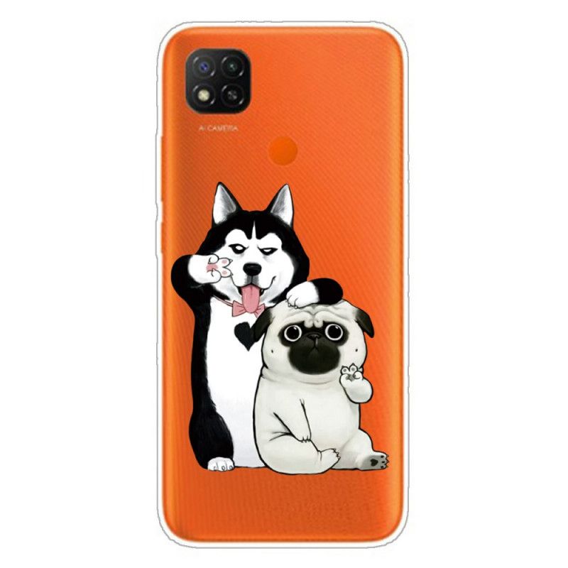 Cover Xiaomi Redmi 9C Mobilcover Sjove Hunde