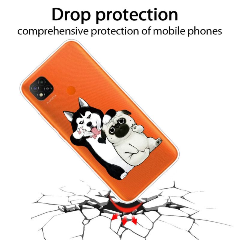 Cover Xiaomi Redmi 9C Mobilcover Sjove Hunde