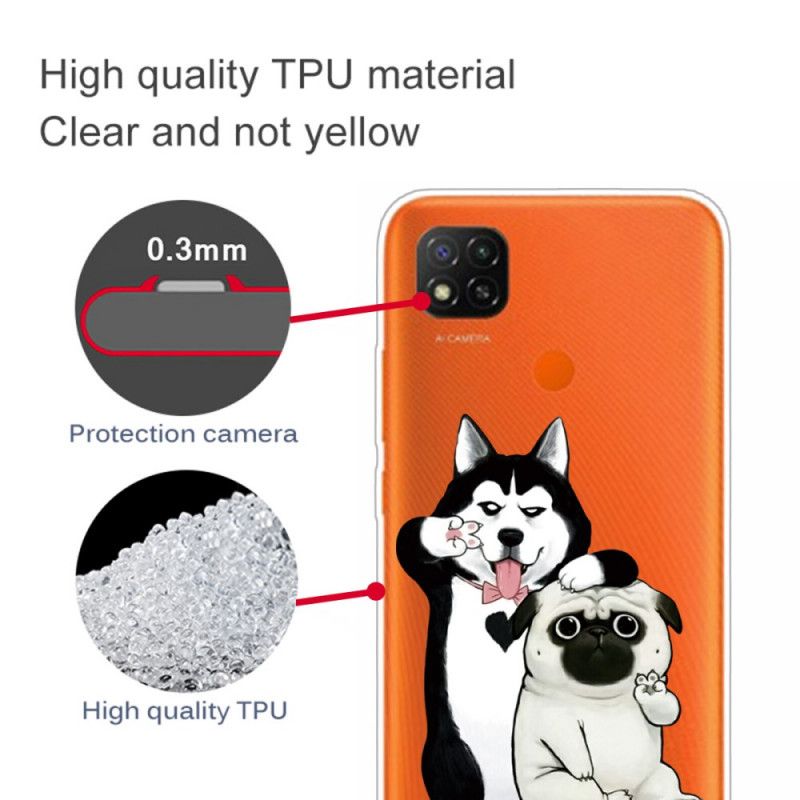 Cover Xiaomi Redmi 9C Mobilcover Sjove Hunde