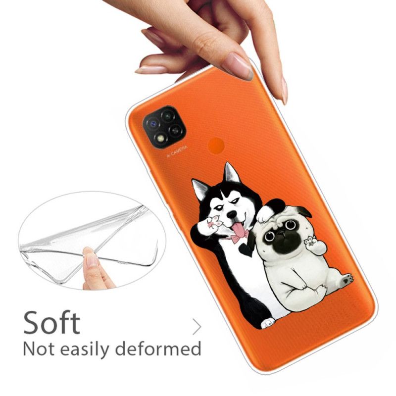 Cover Xiaomi Redmi 9C Mobilcover Sjove Hunde