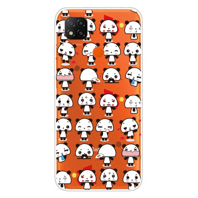 Cover Xiaomi Redmi 9C Mobilcover Sjove Pandaer