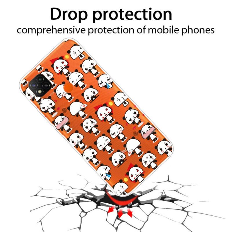 Cover Xiaomi Redmi 9C Mobilcover Sjove Pandaer