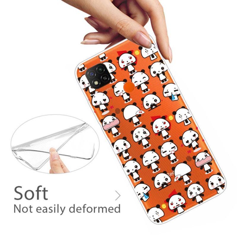 Cover Xiaomi Redmi 9C Mobilcover Sjove Pandaer