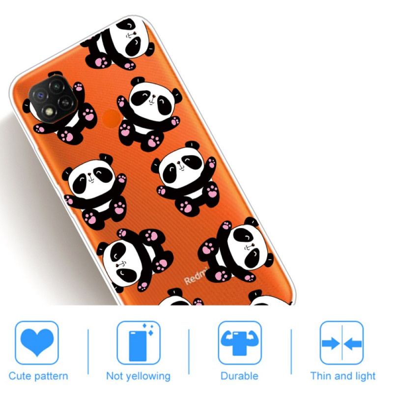 Cover Xiaomi Redmi 9C Mobilcover Top Sjove Pandaer