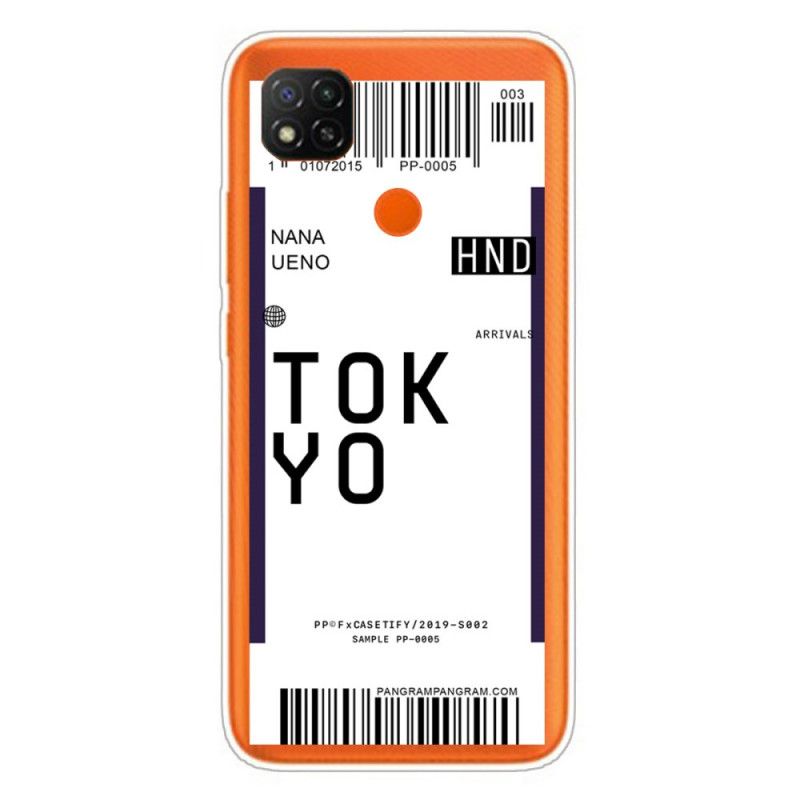 Cover Xiaomi Redmi 9C Mørkeblå Boardingkort Tokyo Beskyttelse