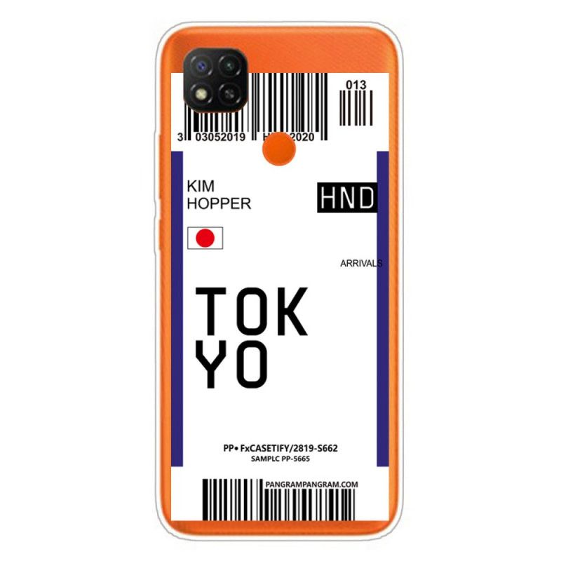 Cover Xiaomi Redmi 9C Mørkeblå Boardingkort Tokyo Beskyttelse