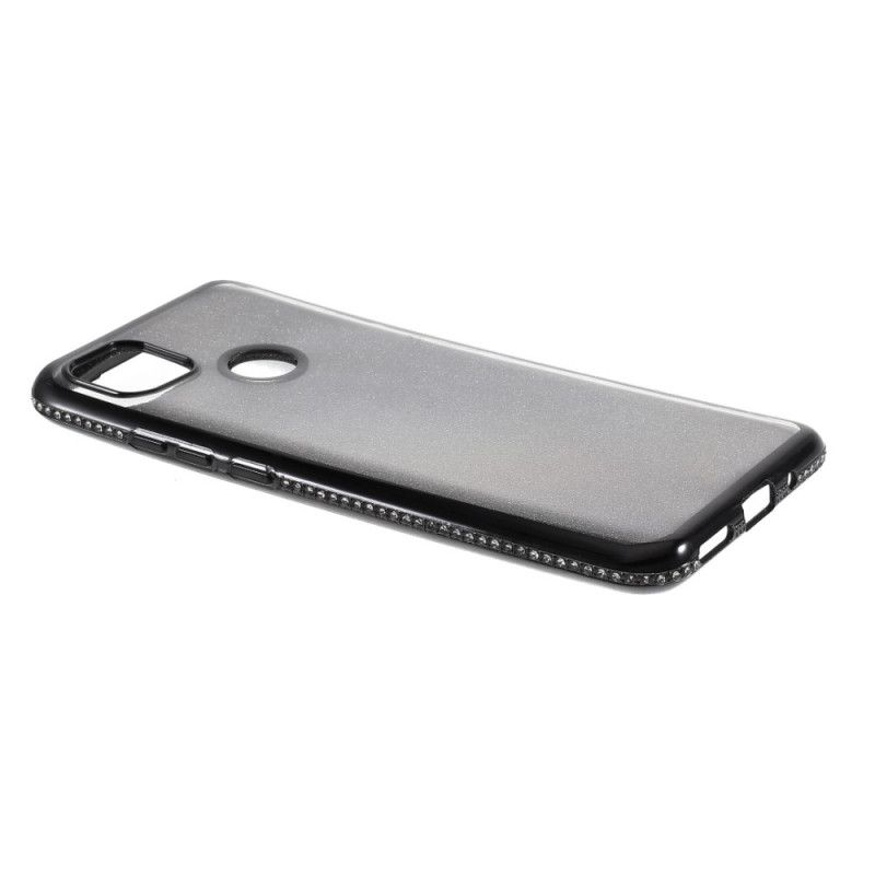 Cover Xiaomi Redmi 9C Rød Pailletter Og Diamanter Ringer