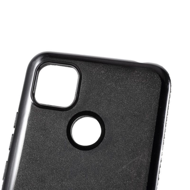 Cover Xiaomi Redmi 9C Rød Pailletter Og Diamanter Ringer