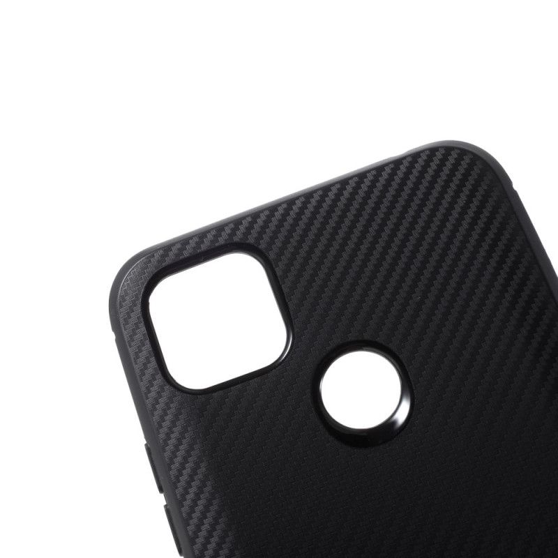 Cover Xiaomi Redmi 9C Sort Enkelt Fleksibelt Kulfiber Beskyttelse