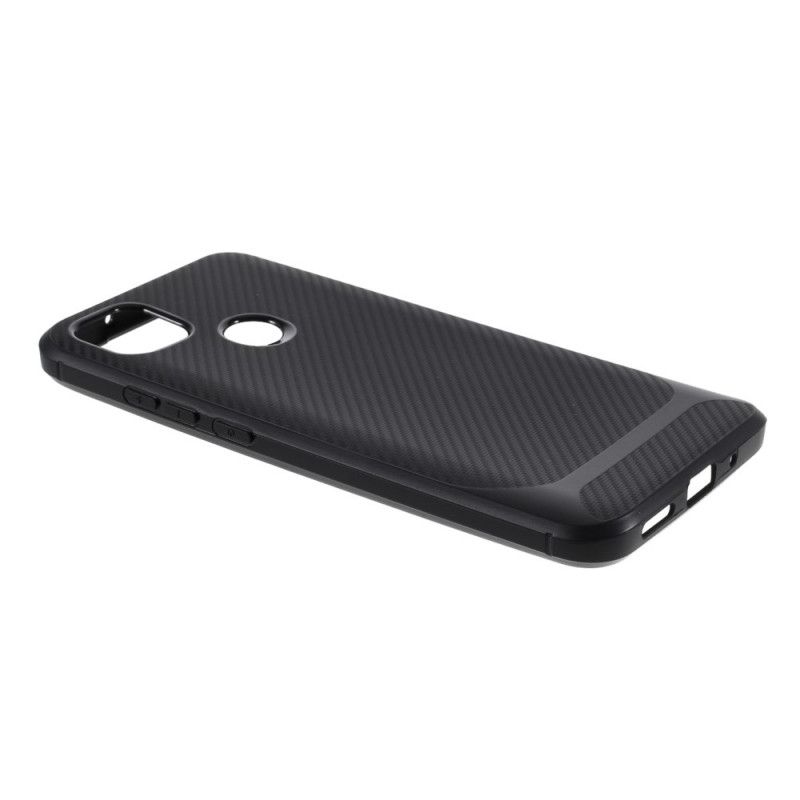 Cover Xiaomi Redmi 9C Sort Enkelt Fleksibelt Kulfiber Beskyttelse