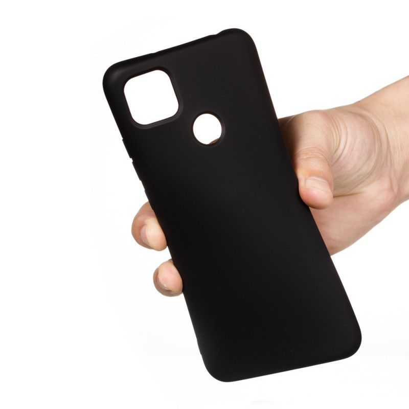 Cover Xiaomi Redmi 9C Sort Flydende Silikone Med Rem