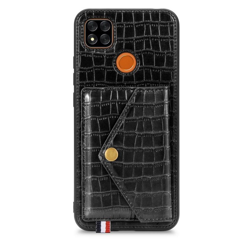 Cover Xiaomi Redmi 9C Sort Krokodille Kortholder Og Holder