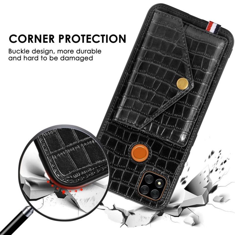 Cover Xiaomi Redmi 9C Sort Krokodille Kortholder Og Holder