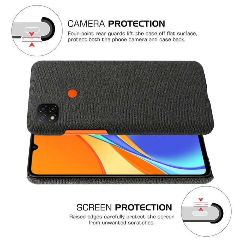 Cover Xiaomi Redmi 9C Sort Ksq Chic Stof