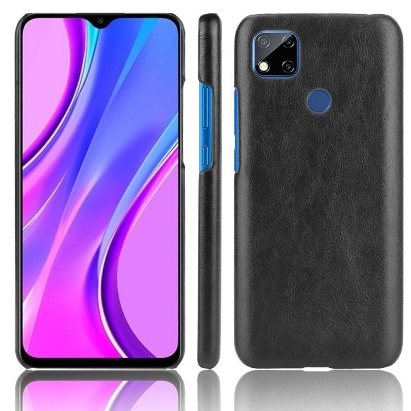 Cover Xiaomi Redmi 9C Sort Lychee-Lædereffekt