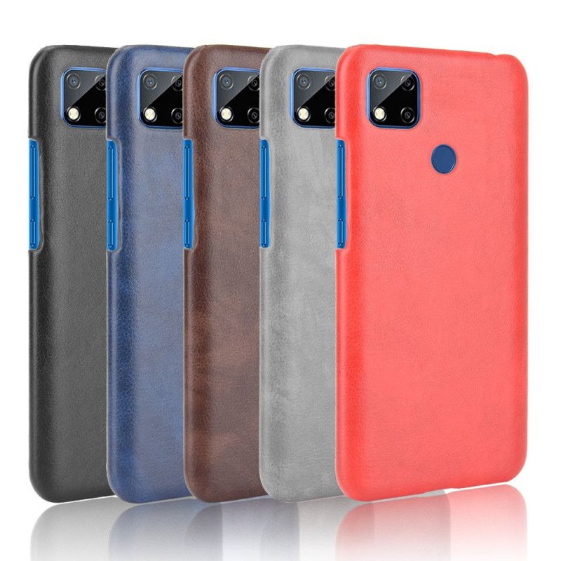 Cover Xiaomi Redmi 9C Sort Lychee-Lædereffekt