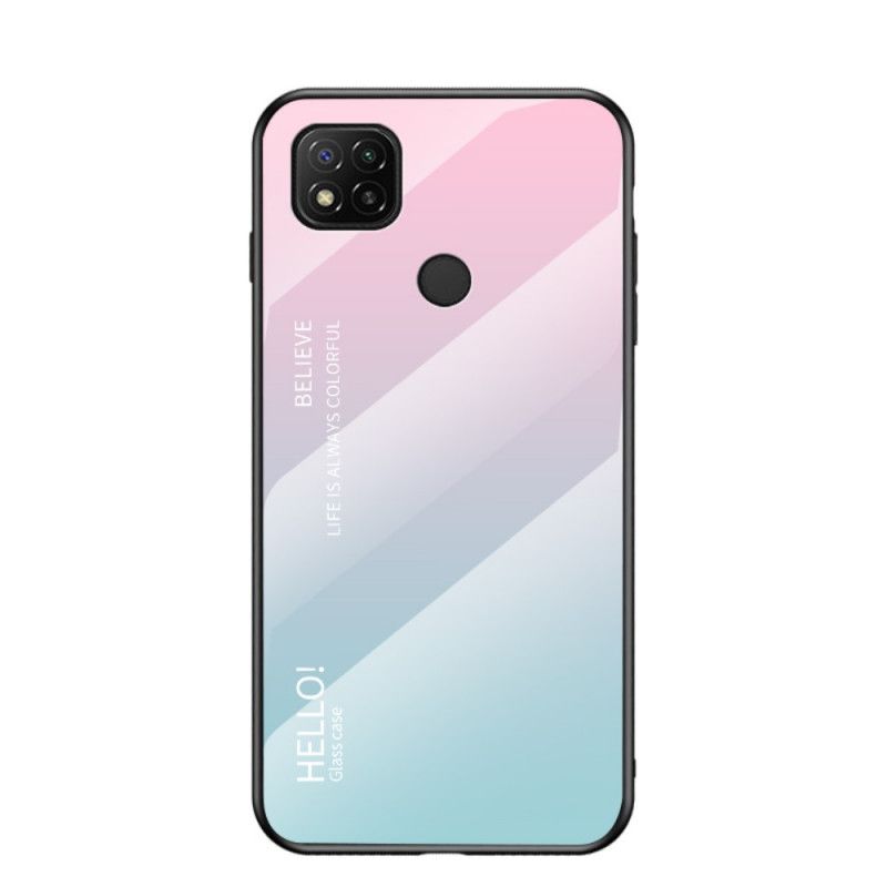 Cover Xiaomi Redmi 9C Sort Mobilcover Hej Hærdet Glas