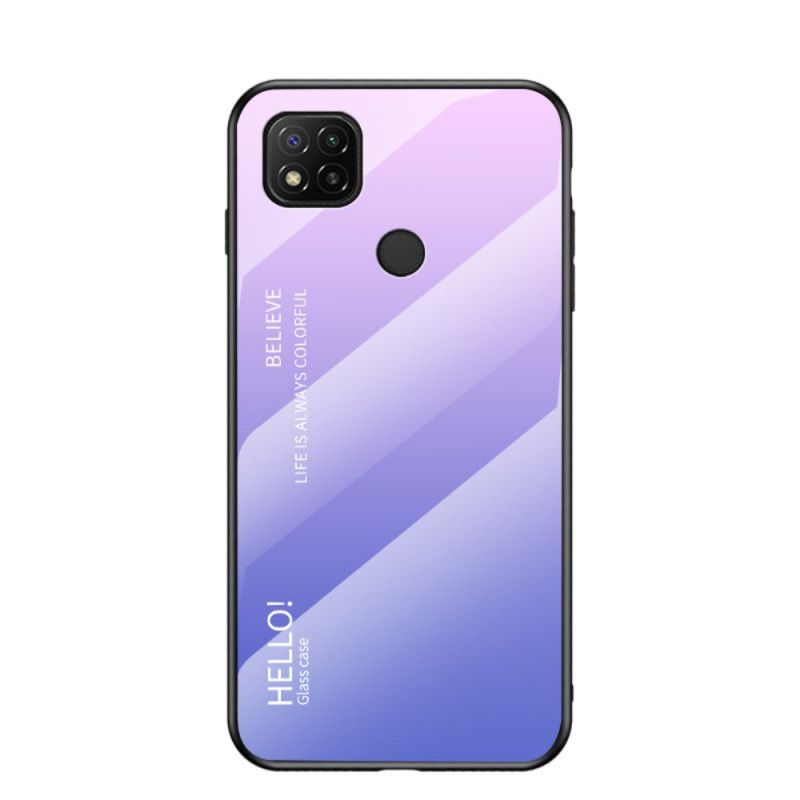 Cover Xiaomi Redmi 9C Sort Mobilcover Hej Hærdet Glas