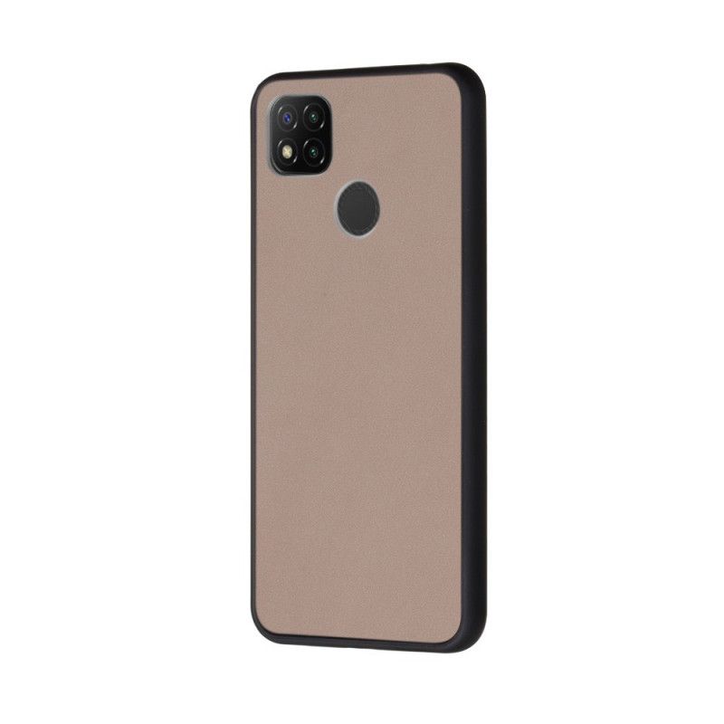 Cover Xiaomi Redmi 9C Sort Mobilcover Hybrid Med Farvede Kanter