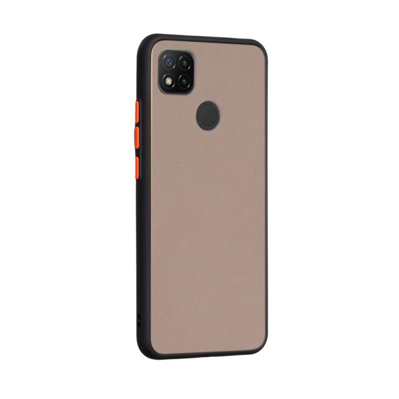 Cover Xiaomi Redmi 9C Sort Mobilcover Hybrid Med Farvede Kanter