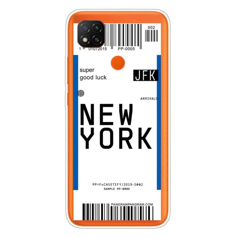 Cover Xiaomi Redmi 9C Sort Mobilcover Pas Til New York