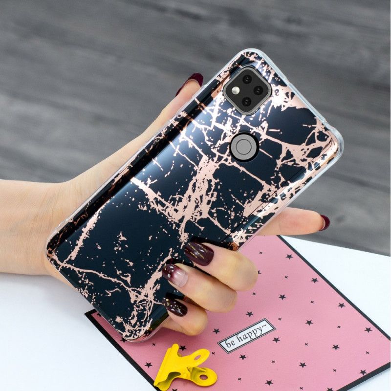 Cover Xiaomi Redmi 9C Sort Ultra Designer Marmor