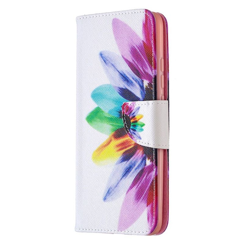 Flip Cover Læder for Xiaomi Redmi 9C Akvarelblomst