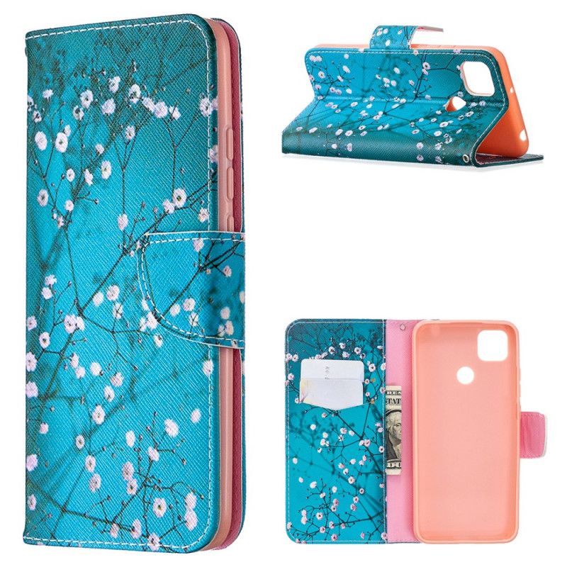 Flip Cover Læder for Xiaomi Redmi 9C Blomstrende Træ