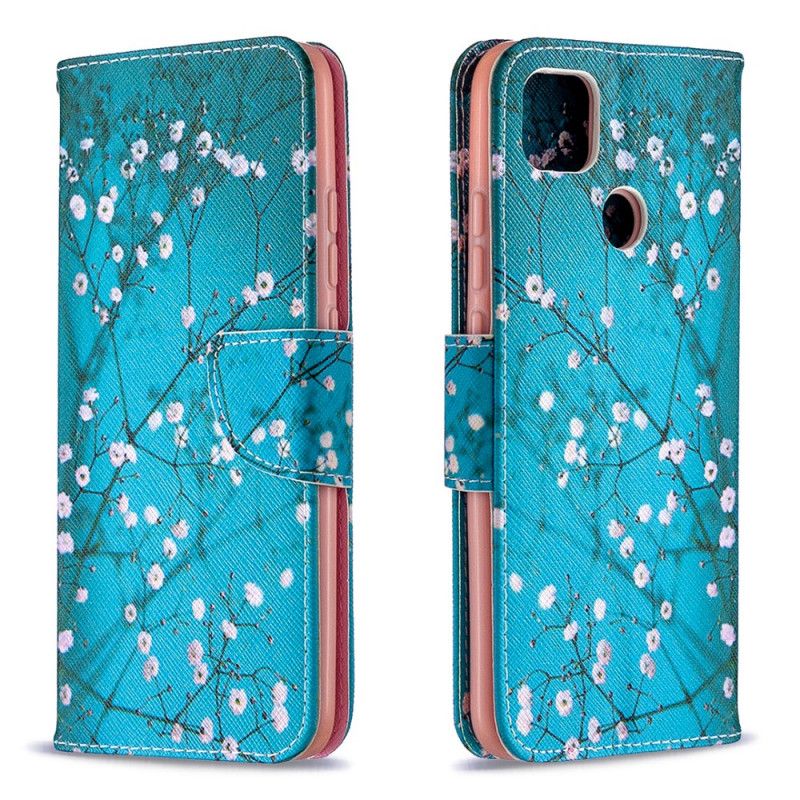 Flip Cover Læder for Xiaomi Redmi 9C Blomstrende Træ