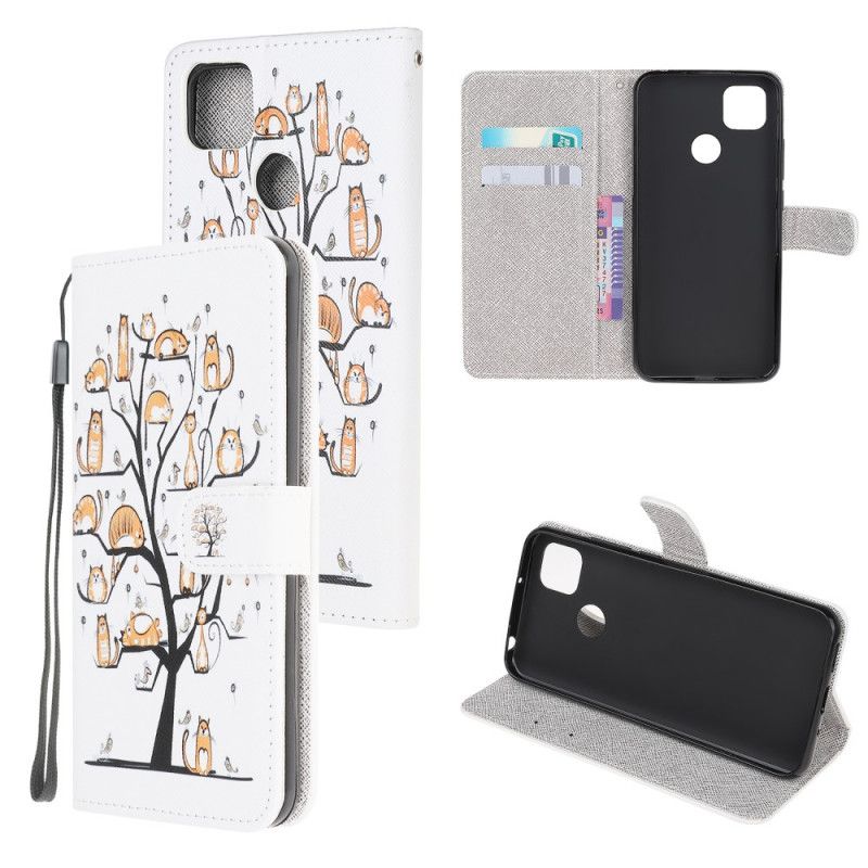 Flip Cover Læder for Xiaomi Redmi 9C Funky G-Streng Katte