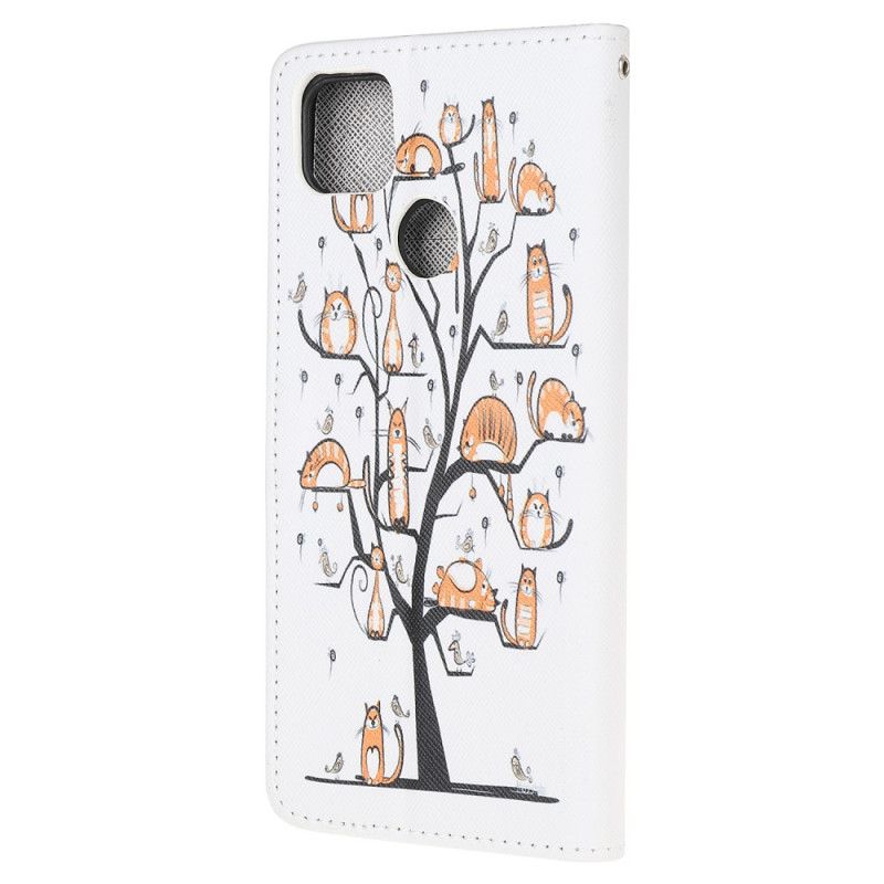 Flip Cover Læder for Xiaomi Redmi 9C Funky G-Streng Katte