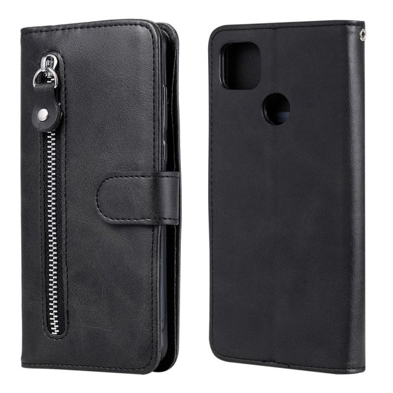 Flip Cover Læder for Xiaomi Redmi 9C Sort Vintage Møntpung