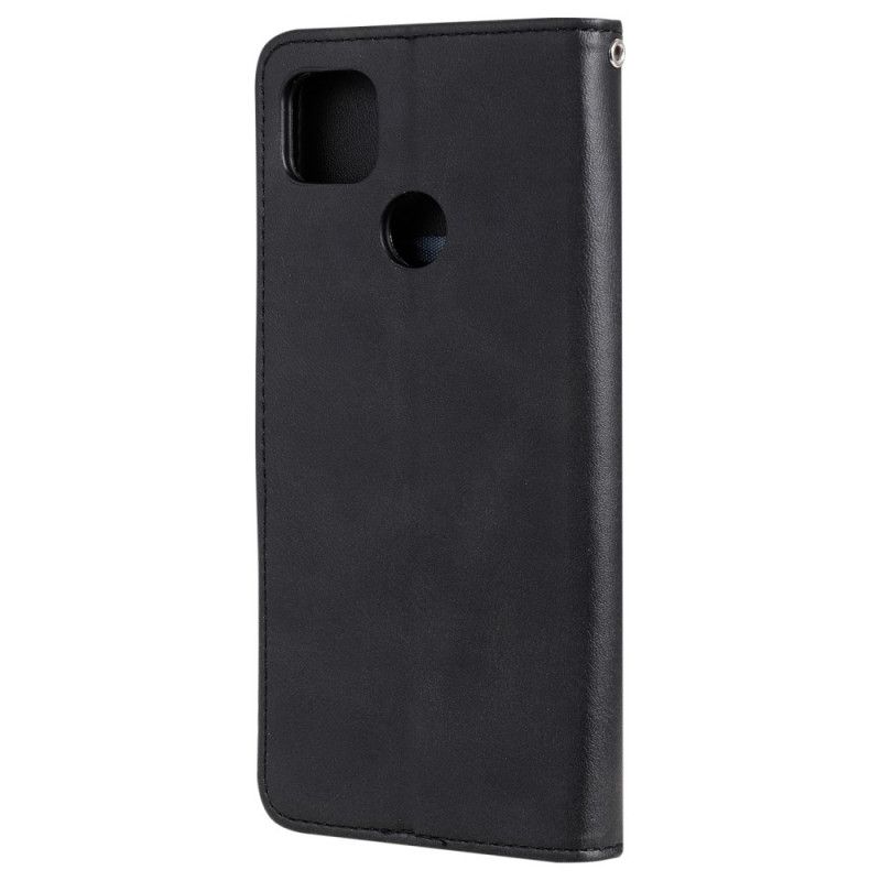 Flip Cover Læder for Xiaomi Redmi 9C Sort Vintage Møntpung