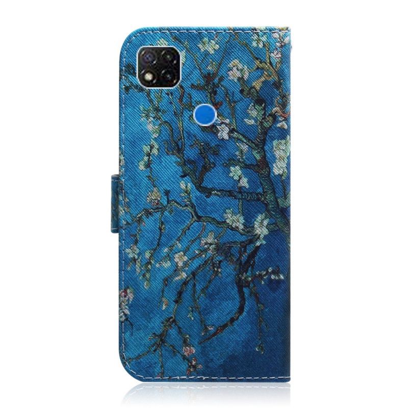 Flip Cover Læder Xiaomi Redmi 9C Blomstrende Trægren