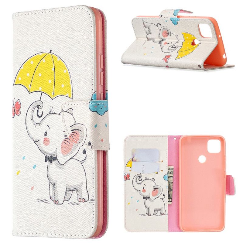 Flip Cover Læder Xiaomi Redmi 9C Elefant