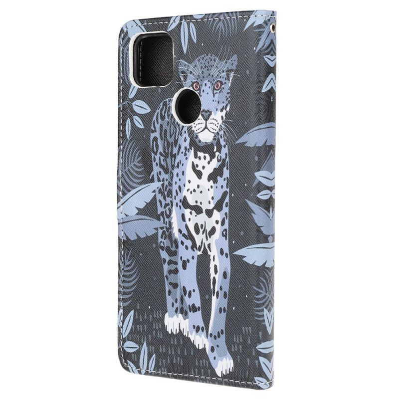 Flip Cover Læder Xiaomi Redmi 9C Leopard Med Rem