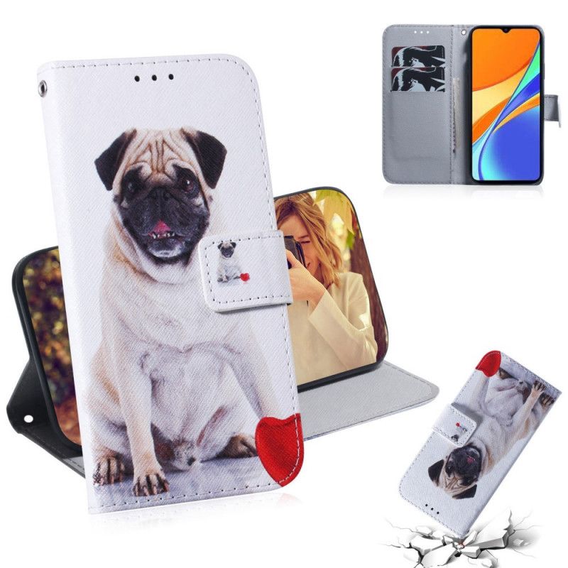 Flip Cover Læder Xiaomi Redmi 9C Mops Hund