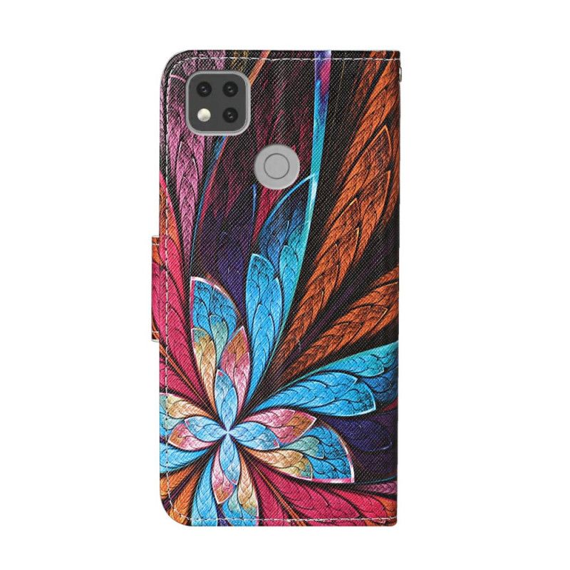 Flip Cover Læder Xiaomi Redmi 9C Påfuglblomst