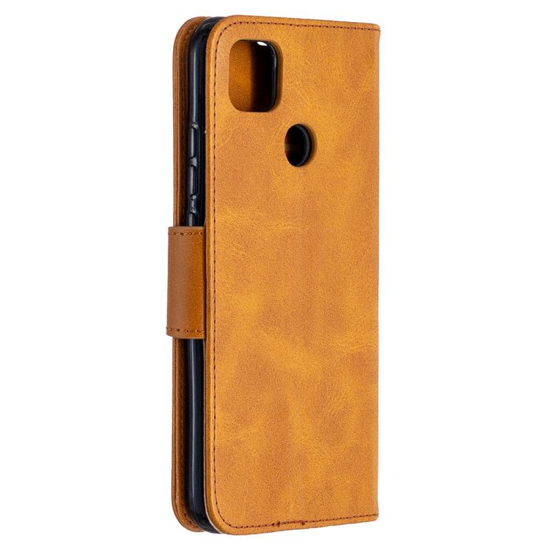 Flip Cover Læder Xiaomi Redmi 9C Sort Glat Skrå Flap