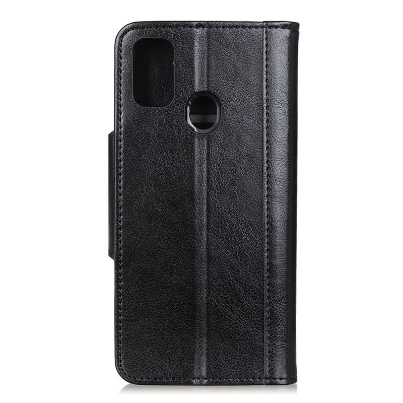 Flip Cover Læder Xiaomi Redmi 9C Sort Kunstlæder Elegance Lås