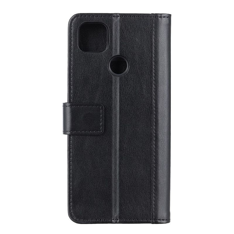 Flip Cover Læder Xiaomi Redmi 9C Sort Split Læder Version