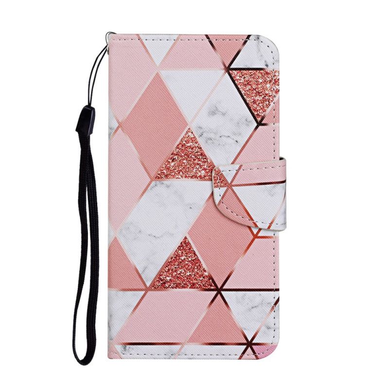 Flip Cover Xiaomi Redmi 9C Mobilcover Marmor Og Glittertrekant