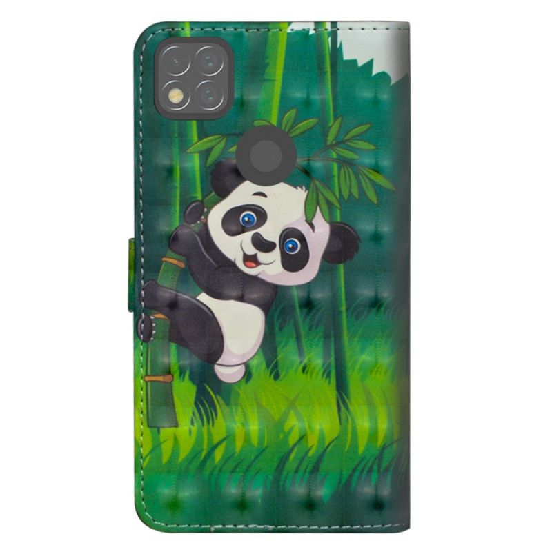 Flip Cover Xiaomi Redmi 9C Mobilcover Panda Og Bambus