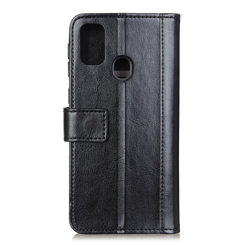 Flip Cover Xiaomi Redmi 9C Sort Mobilcover Antik Lædereffektversion