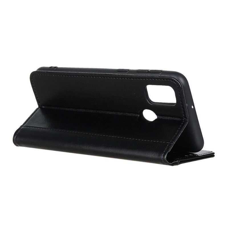 Flip Cover Xiaomi Redmi 9C Sort Mobilcover Antik Lædereffektversion