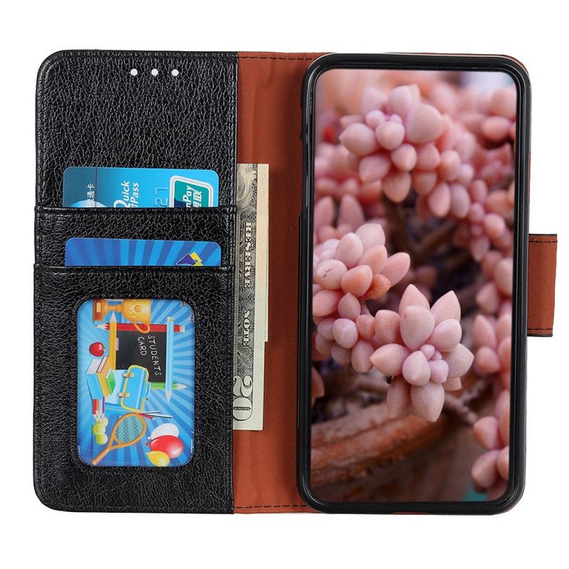 Flip Cover Xiaomi Redmi 9C Sort Mobilcover Split Nappalæder