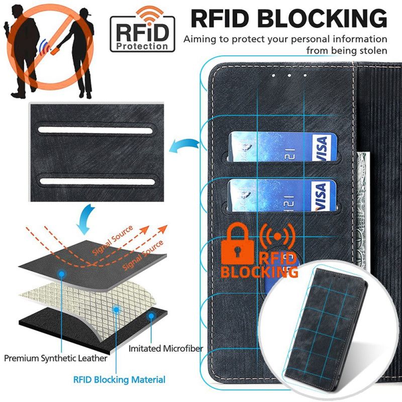 Flip Cover Til Realme 12 Pro / 12 Pro Plus Rfid Blocking Retro Wallet